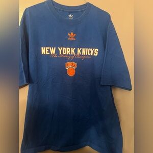 Adidas New York Knicks Blue Graphic Tee History Of Champions Size XL Pre Owned